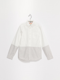 Рубашка H&M модель 0181920_білий з сірим Фото