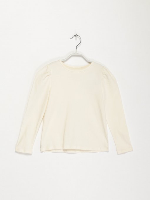 Лонгслів H&M модель 0214040_молочний Фото