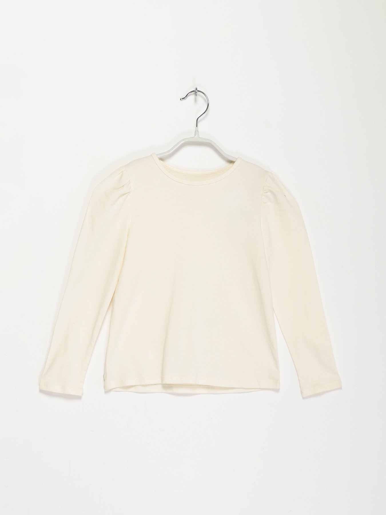 Лонгслів H&M модель 0214040_молочний Фото