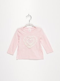 Лонгслив H&M модель 0301218_с.рожевий з білим Фото