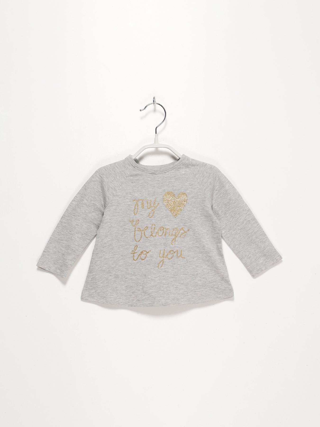 Лонгслив H&M модель 0314479_сірий комб. Фото