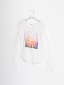 Лонгслив H&M модель 0318355_білий комб. Фото