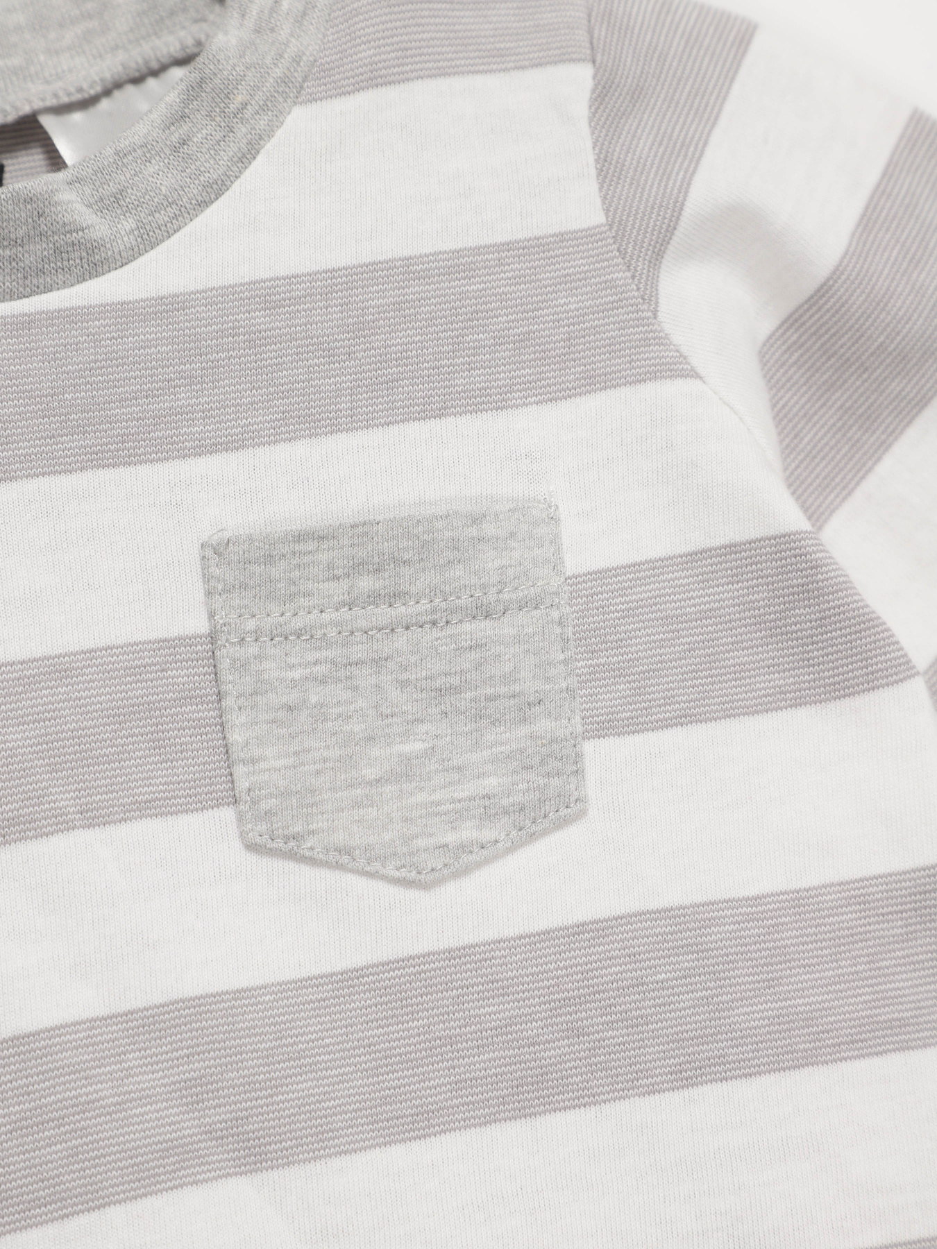 Лонгслив H&M модель 0318951_білий з сірим Фото