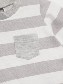 Лонгслив H&M модель 0318951_білий з сірим Лонгслив H&M модель 0318951_білий з сірим Фото