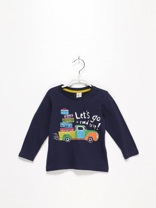 Лонгслив H&M Pure Clean модель 0389494_т.синій Фото