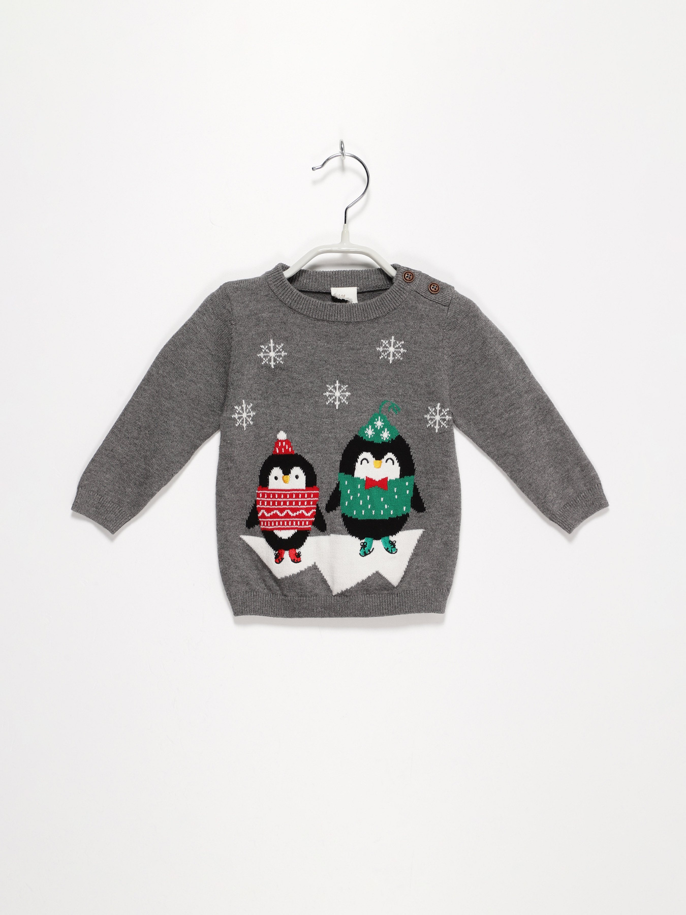 Джемпер H&M модель 0405833_сірий комб. Фото