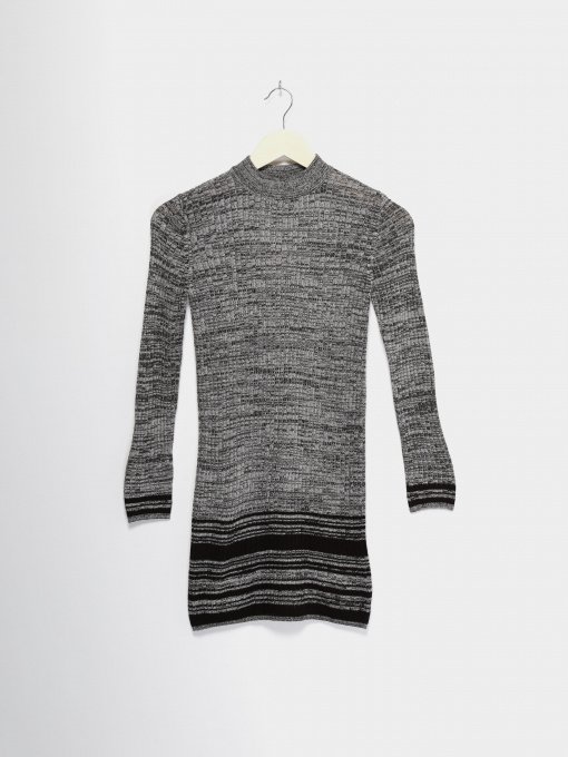 Платье мини H&M модель 0411701_сірий комб. Фото