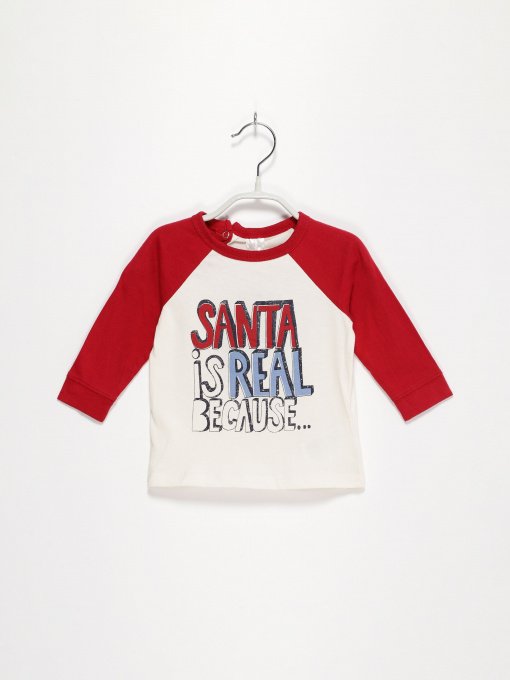 Лонгслів H&M модель 0423451_білий комб. Фото