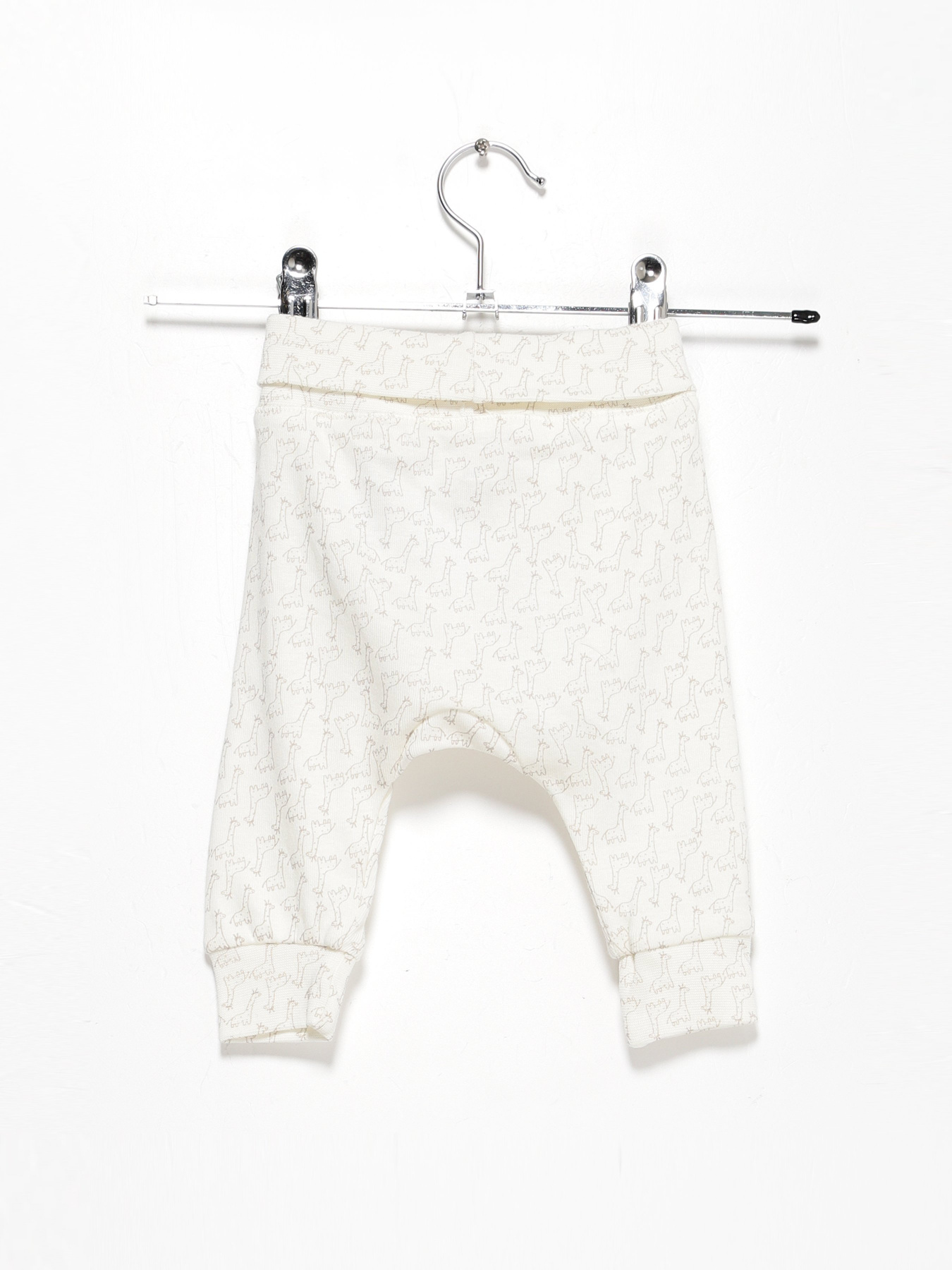 Брюки повседневные H&M модель 0827227_білий комб. Фото