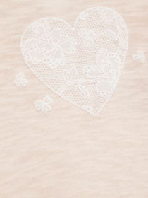 Лонгслив H&M модель 0450211_с.бежевий з білим Фото