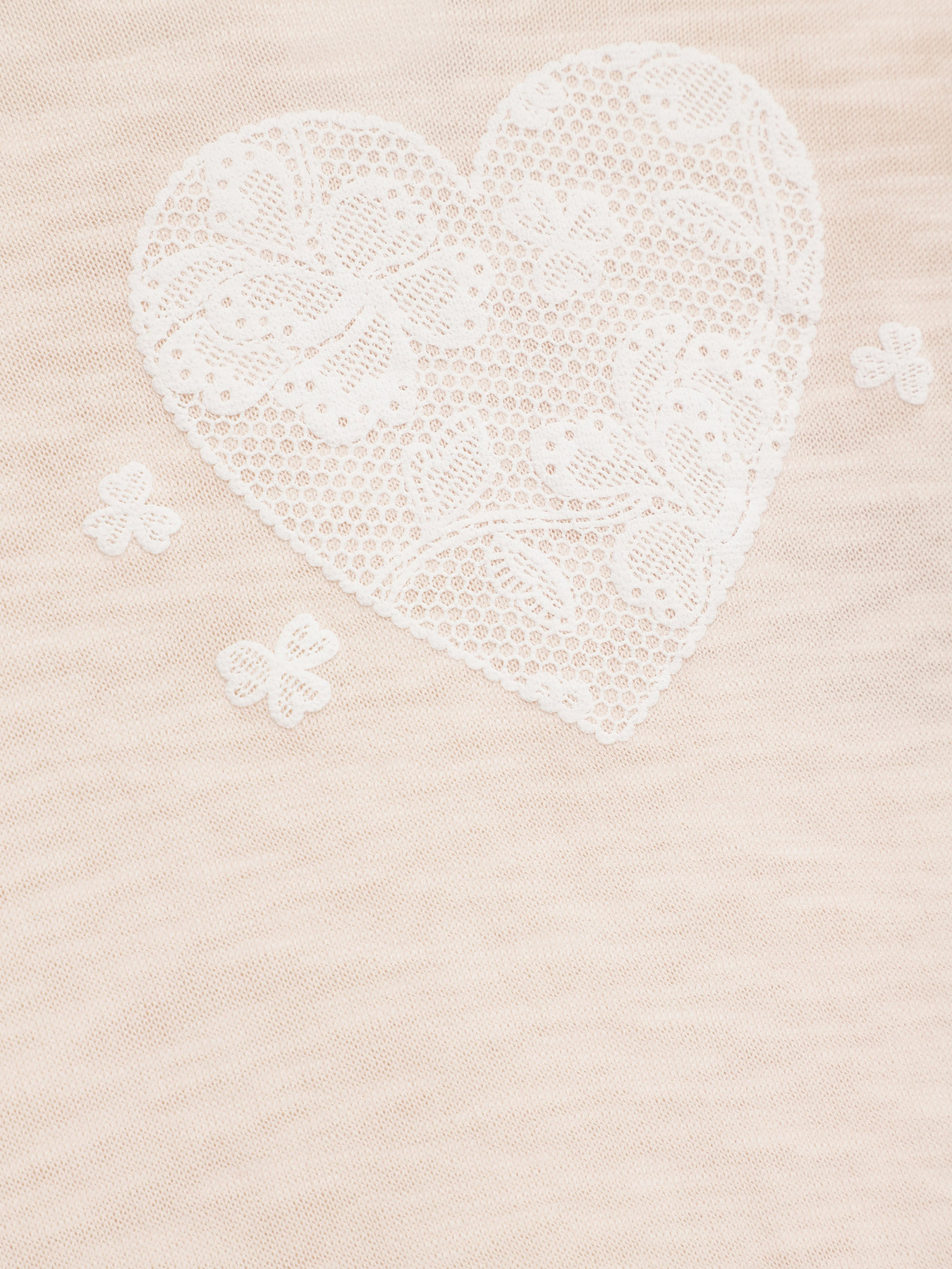 Лонгслив H&M модель 0450211_с.бежевий з білим Фото