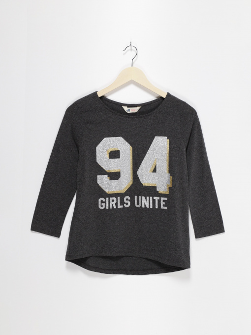 Лонгслів H&M модель 04517405_т.сірий Фото