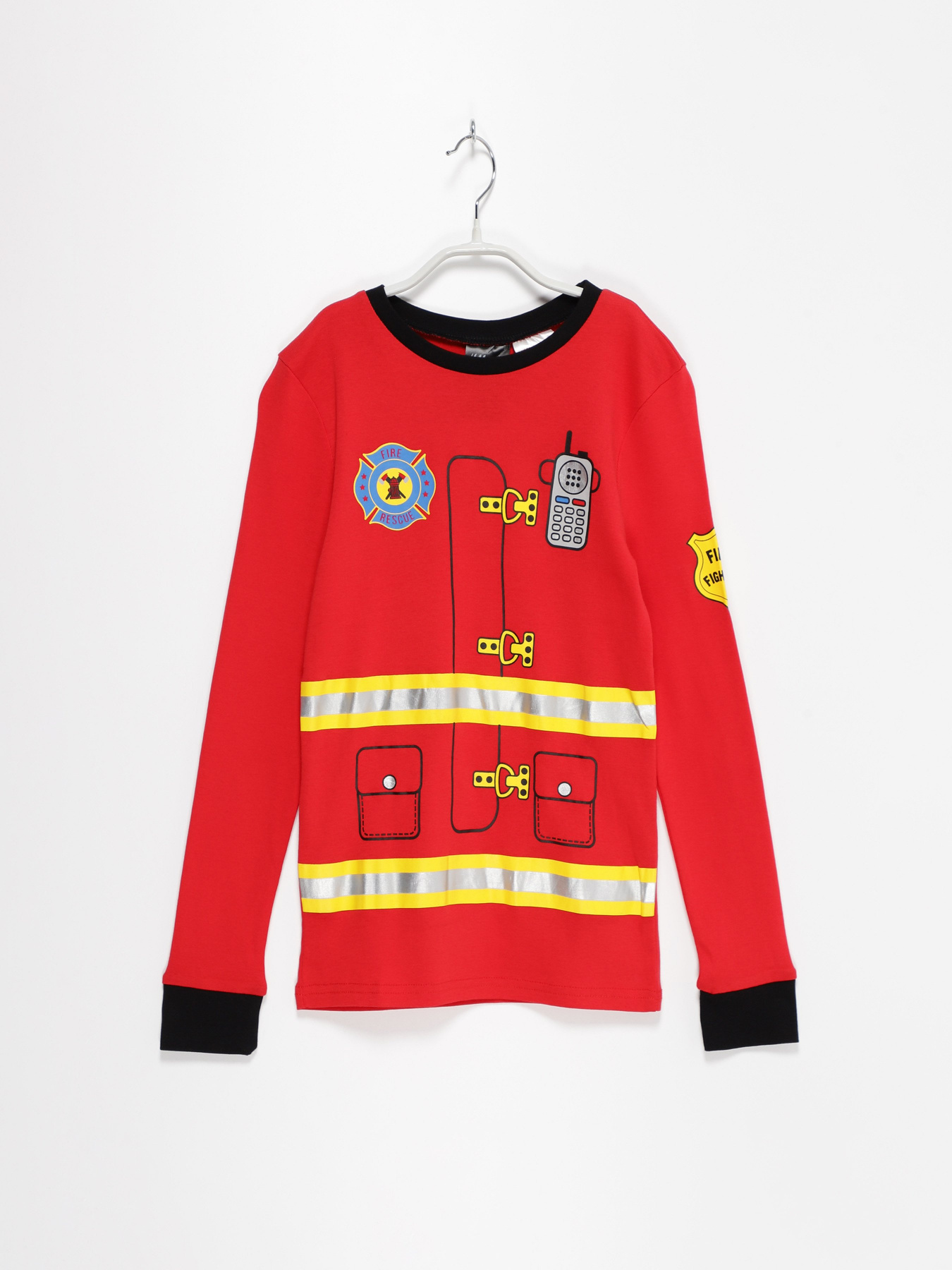 Лонгслів H&M модель 04855488_червоний комб. Фото