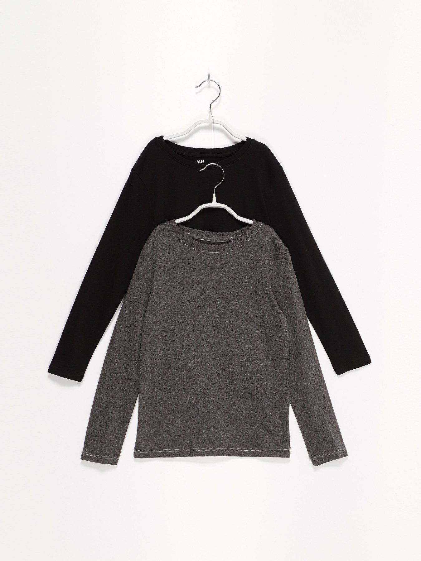 Лонгслив H&M модель 05035693_чорний з т.сірим Фото