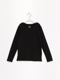 Лонгслив H&M модель 05035693_чорний з т.сірим Фото