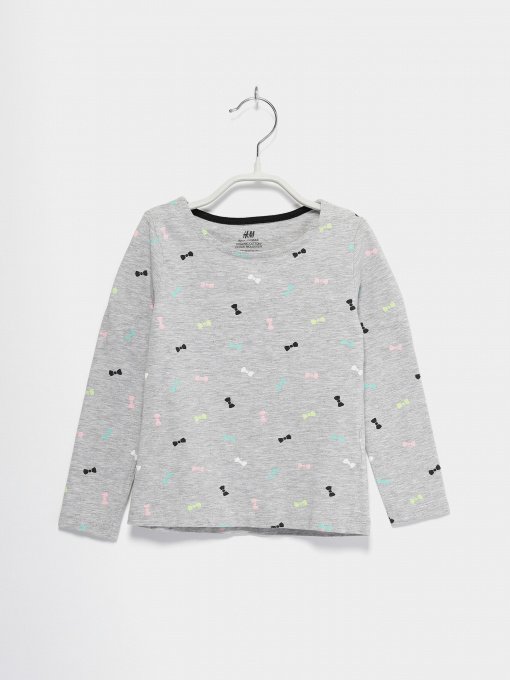 Лонгслив H&M модель 0508931_сірий комб. Фото