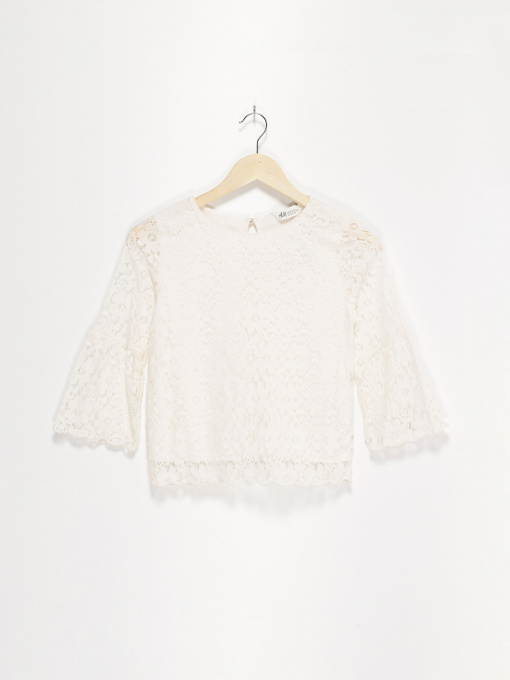 Блуза H&M модель 0597384_білий Фото