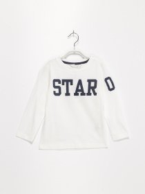 Лонгслів H&M модель 0616023_білий з т.синім Фото