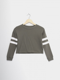 Свитшот H&M модель 0616225_хакі з білим Фото