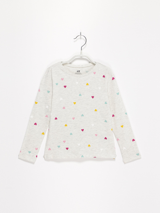 Лонгслив H&M модель 0620424_с.сірий комб. Фото
