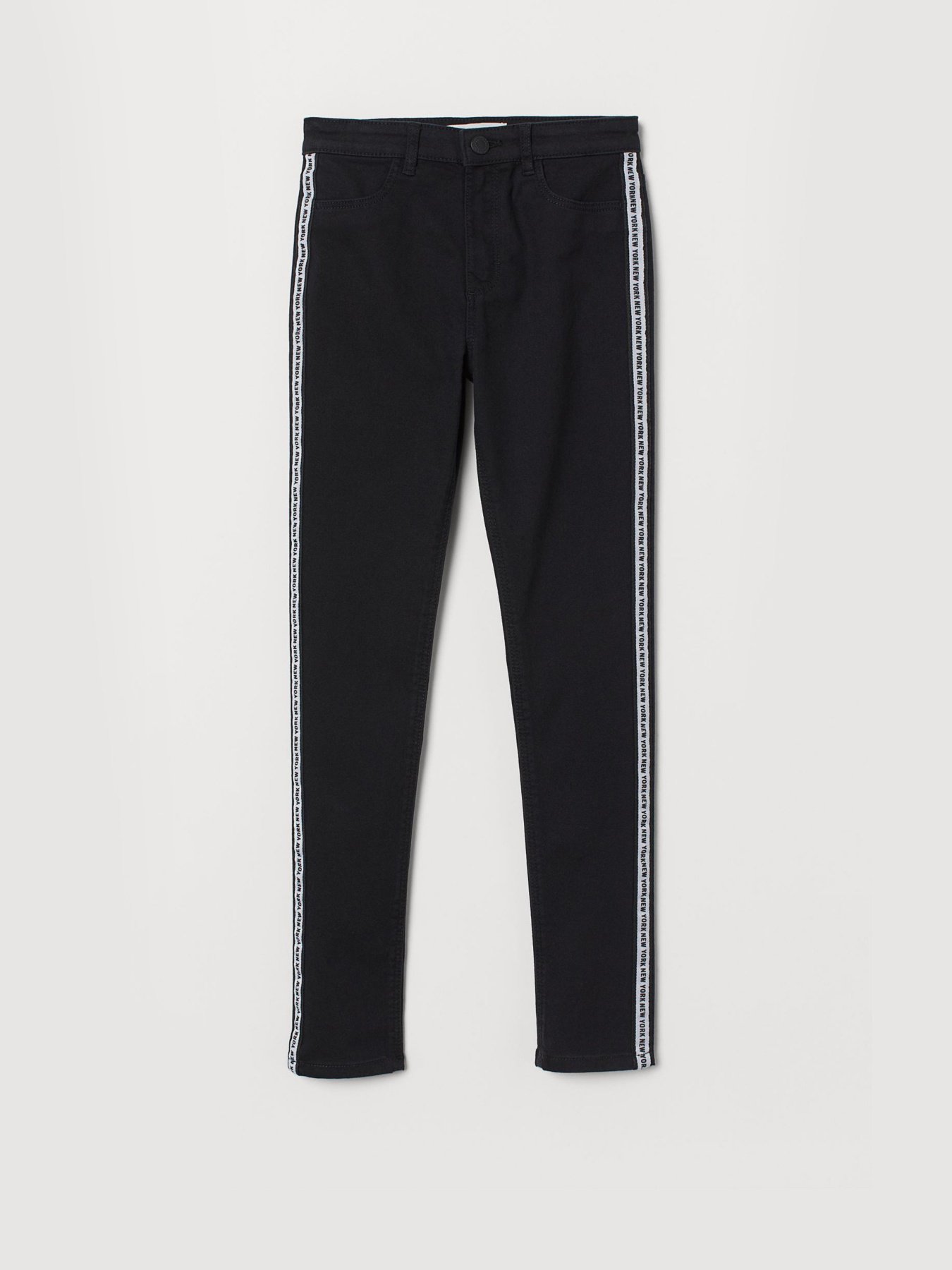 Брюки H&M модель 0772344_чорний з білим Фото