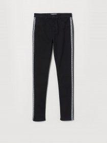 Брюки H&M модель 0772344_чорний з білим Фото