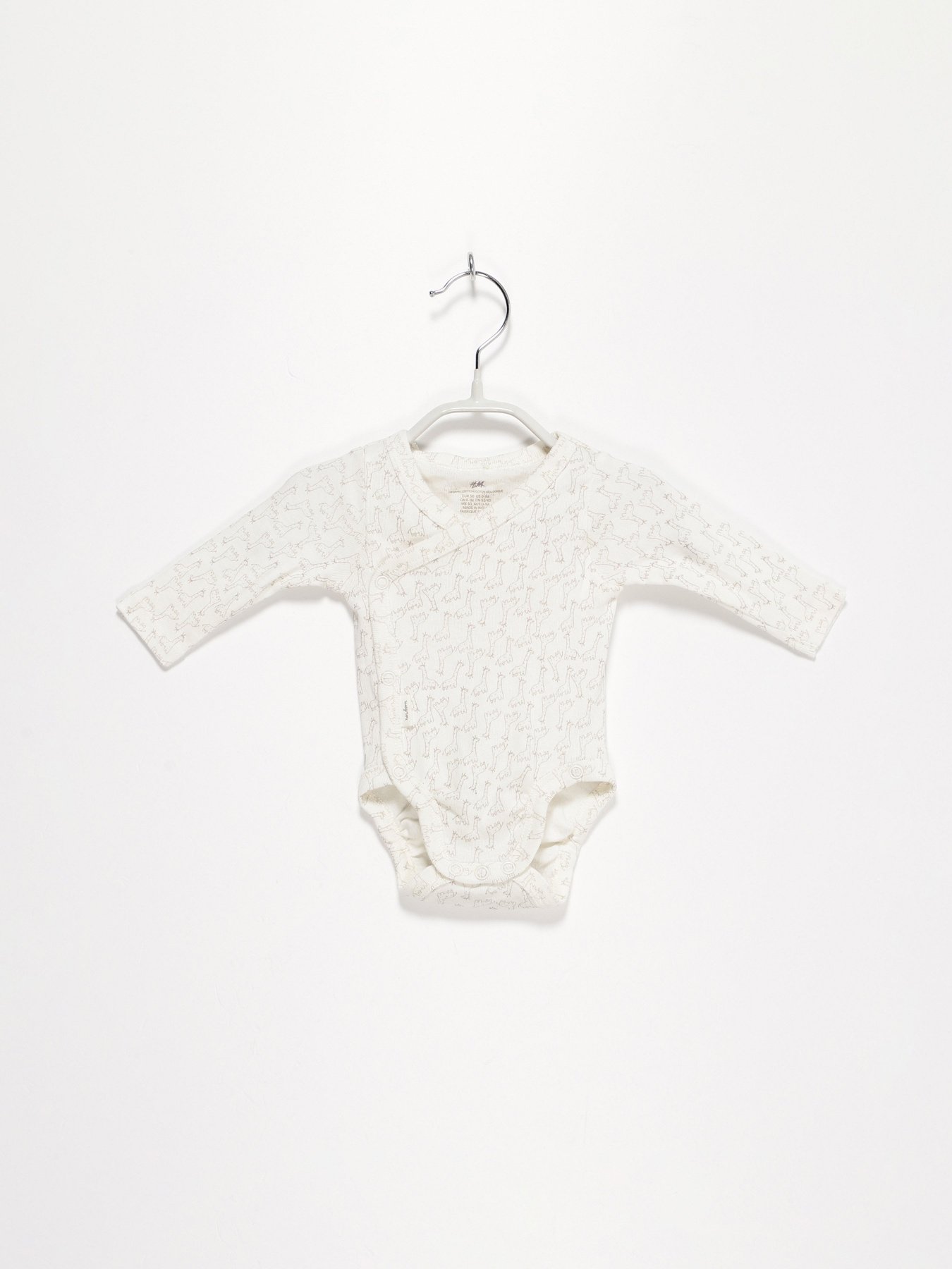 Боди для младенцев H&M модель 0624443_білий комб. Фото