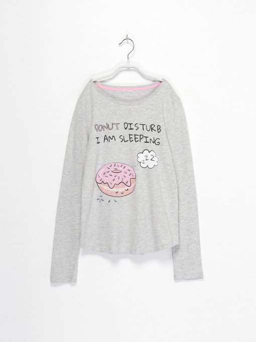 Лонгслив H&M модель 0631717_сірий комб. Фото