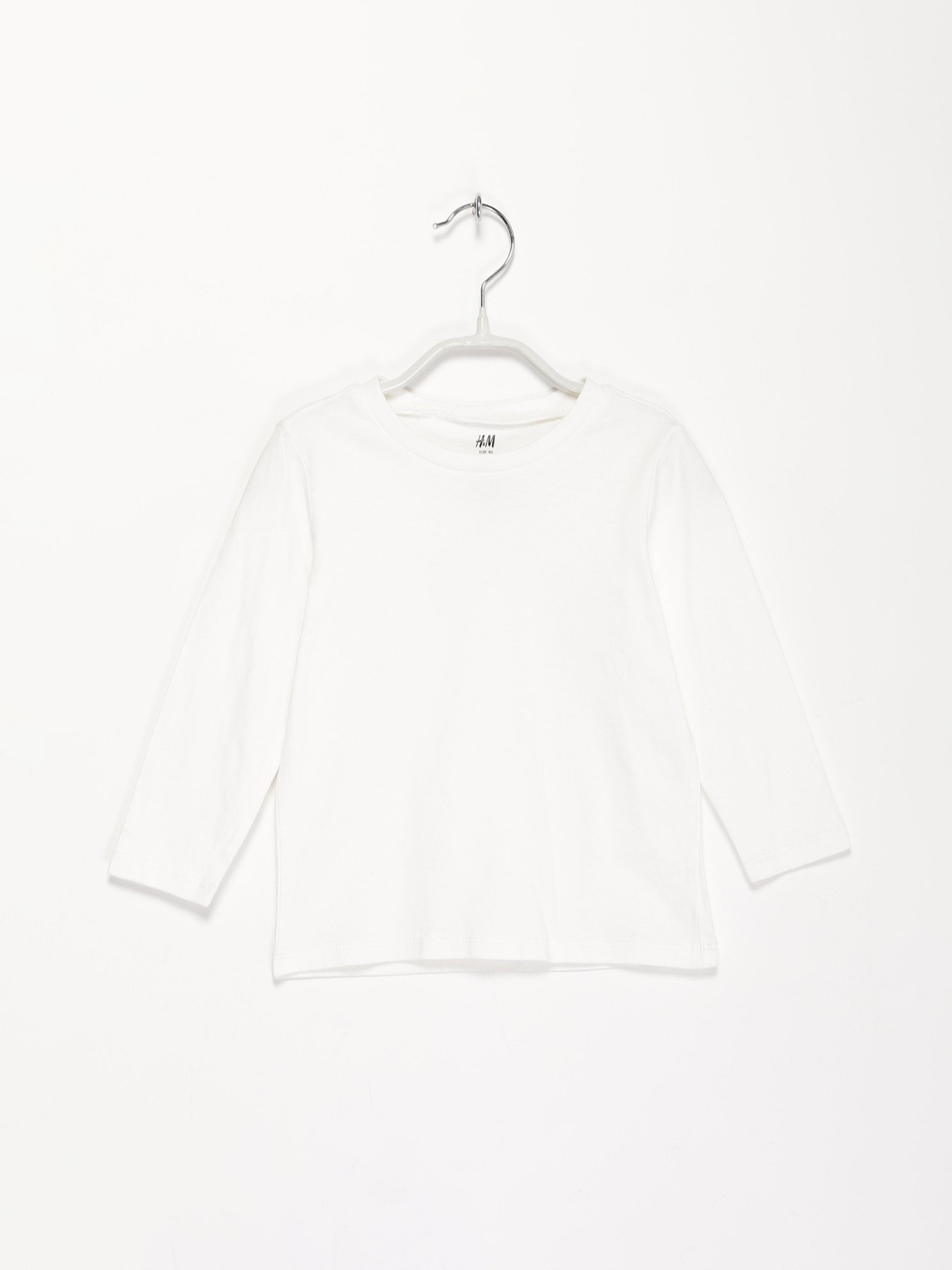 Лонгслів H&M модель 0635895_білий Фото