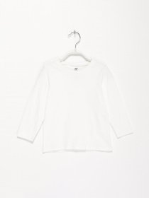 Лонгслів H&M модель 0635895_білий Фото