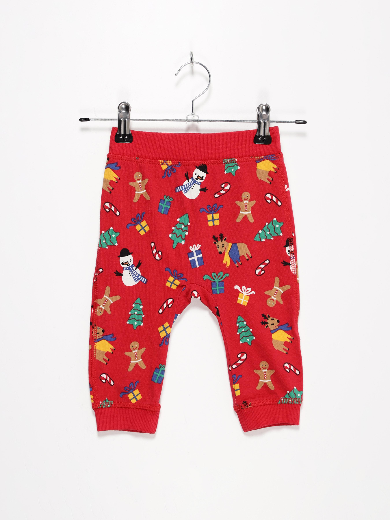 Брюки повседневные H&M модель 0652862_червоний комб. Фото