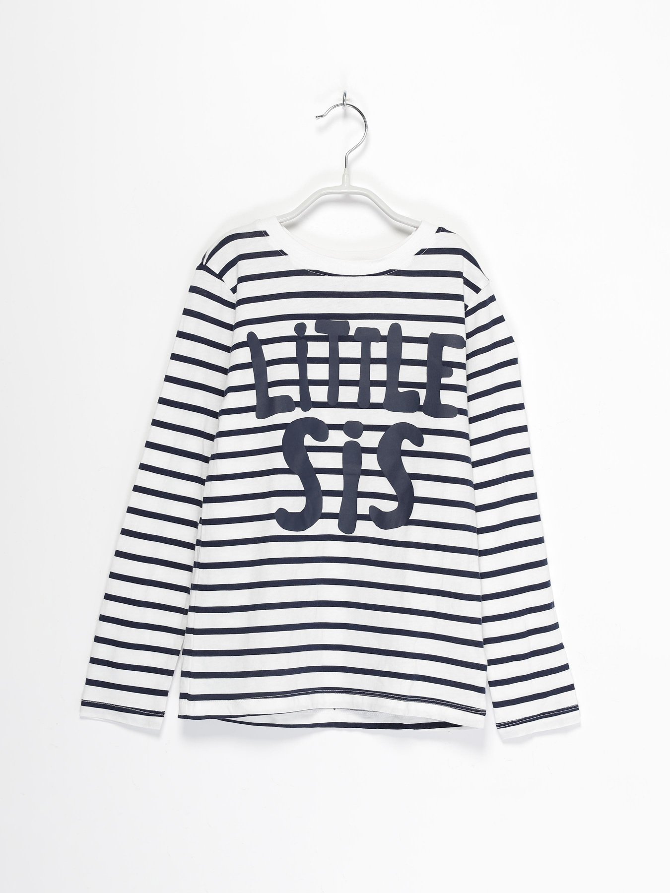 Лонгслів H&M модель 0682854_білий з т.синім Фото