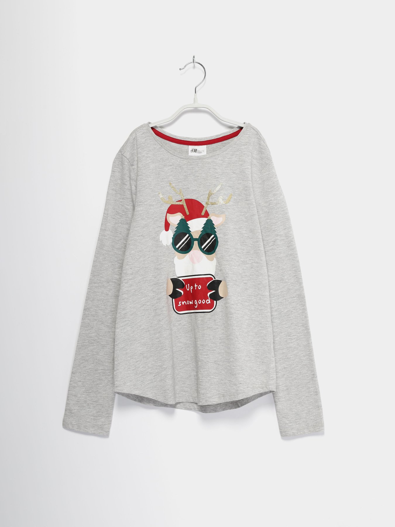 Лонгслив H&M модель 0689203_сірий комб. Фото