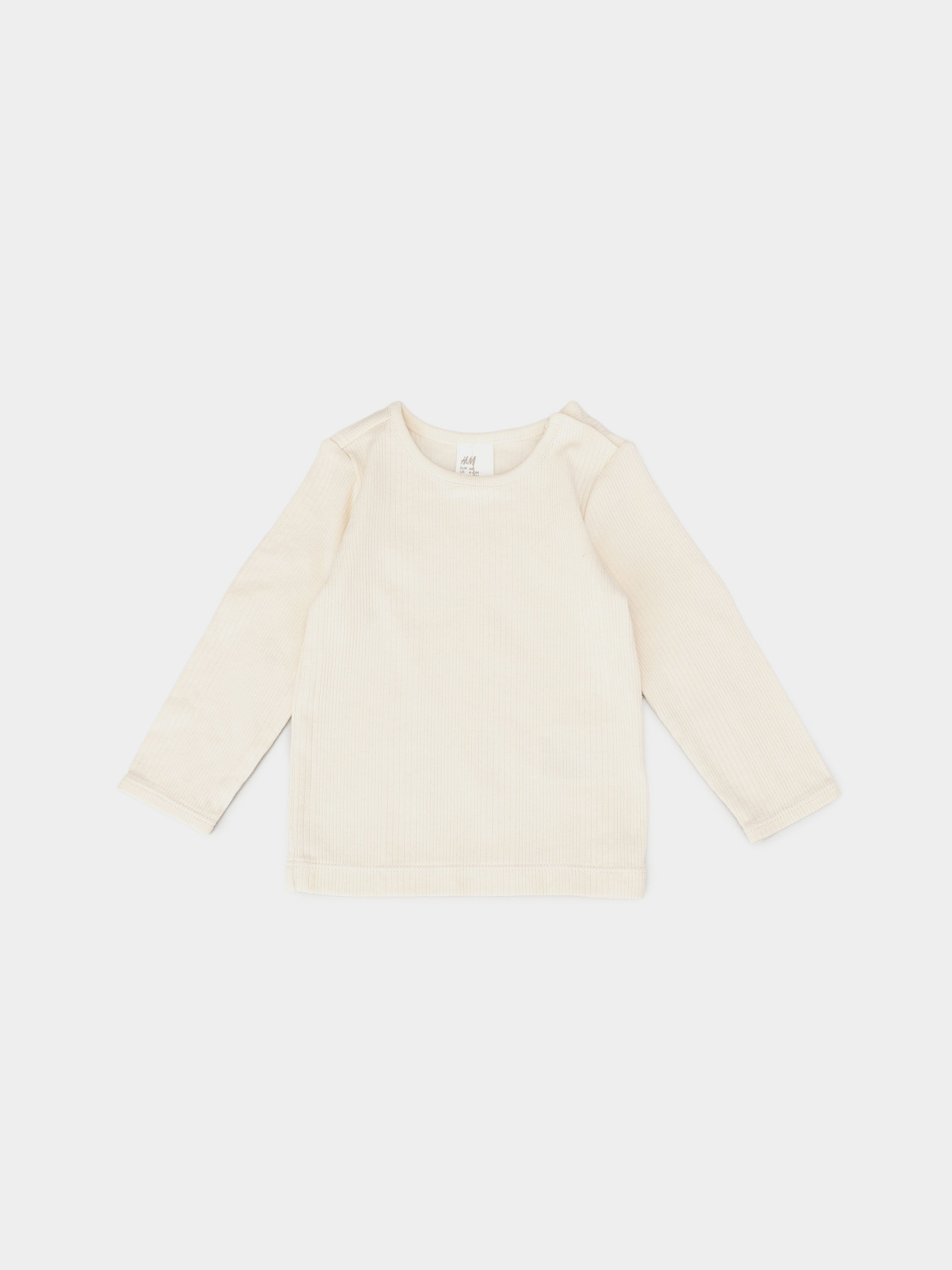 Лонгслив H&M модель 0708242_молочний Фото