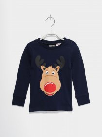 Лонгслив H&M модель 07304540_т.синій комб. Фото