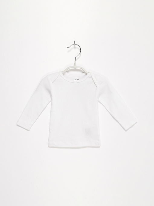 Лонгслив H&M модель 0734027_білий Фото