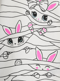 Лонгслив H&M модель 0739680_білий комб. Фото