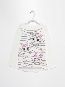 Лонгслив H&M модель 0739680_білий комб. Фото