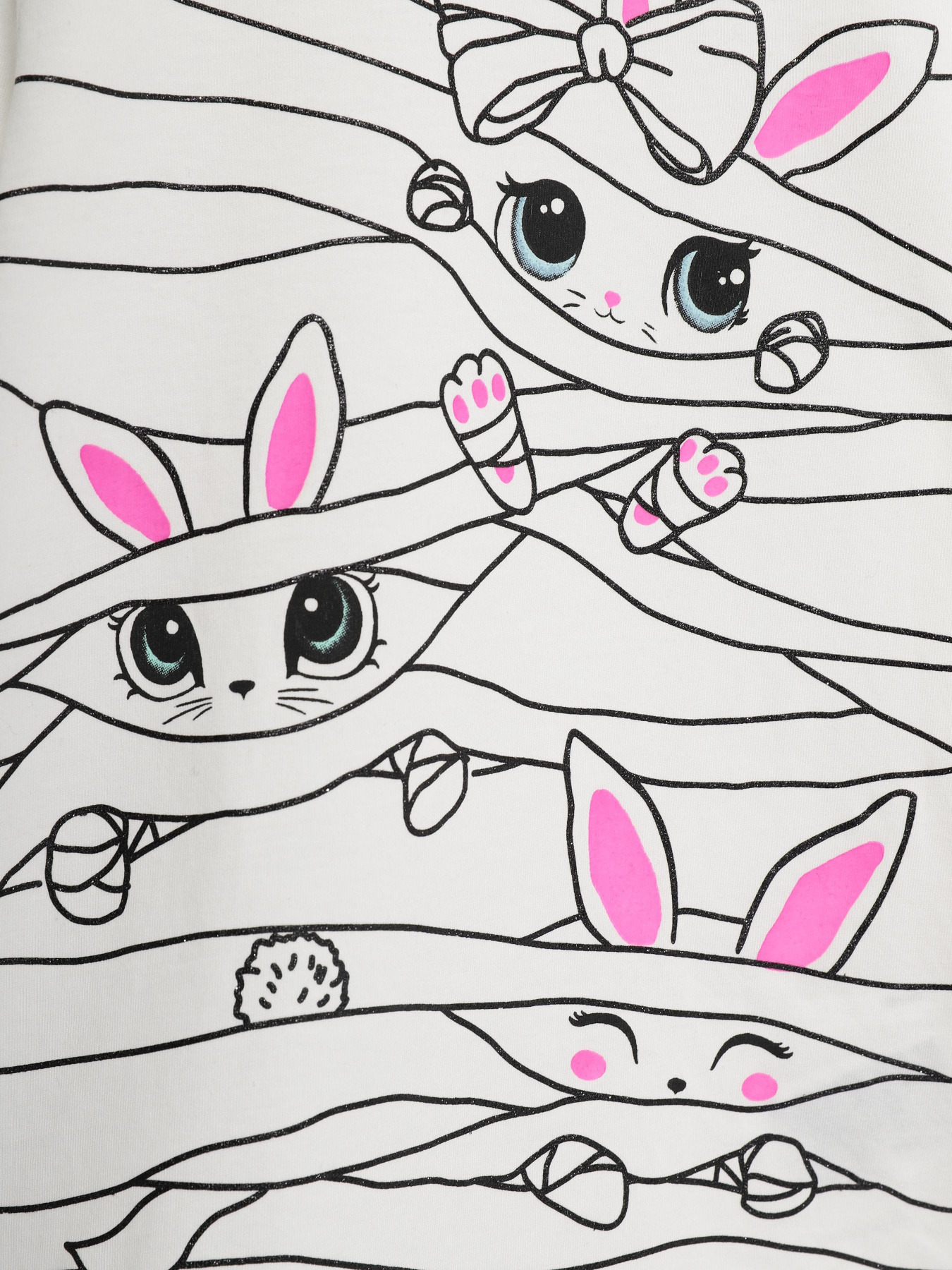 Лонгслив H&M модель 0739680_білий комб. Фото