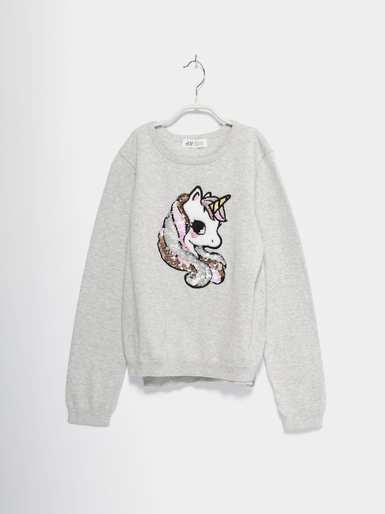 Джемпер H&M модель 0739889_сірий комб. Фото