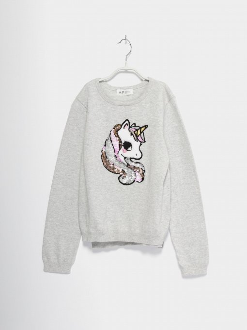 Джемпер H&M модель 0739889_сірий комб. Фото