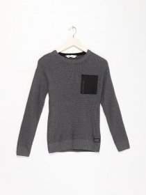 Джемпер H&M модель 0743681_т.сірий з чорним Фото