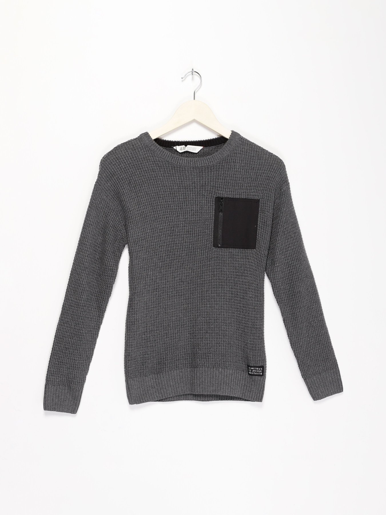 Джемпер H&M модель 0743681_т.сірий з чорним Фото