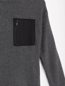 Джемпер H&M модель 0743681_т.сірий з чорним Фото