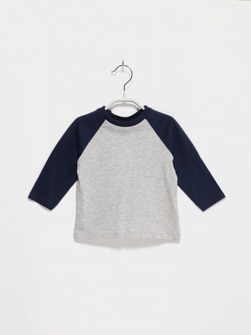 Лонгслив H&M модель 0743907_сірий з т.синім Фото