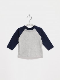 Лонгслів H&M модель 0743907_сірий з т.синім Фото