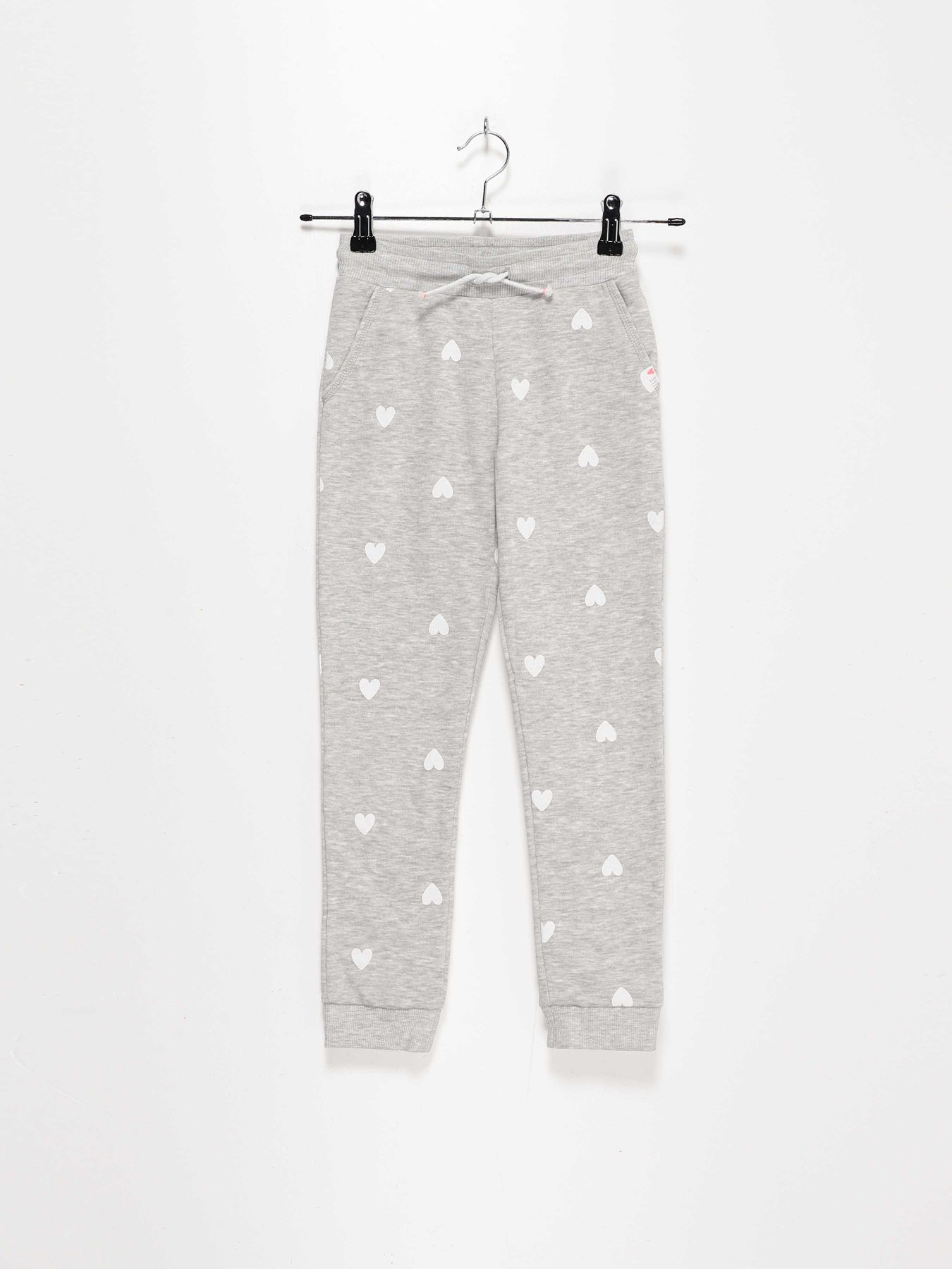 Спортивні штани H&M модель 0508935_сірий з білим Фото