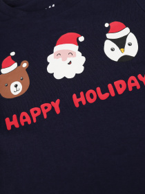 Лонгслив H&M модель 0743907_т.синій комб. Фото