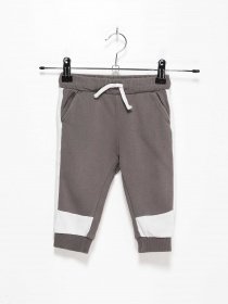 Спортивні штани H&M модель 0743910_сірий з білим Фото