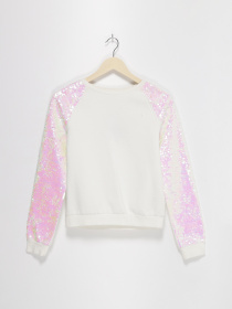 Свитшот H&M модель 0744119_білий комб. Фото